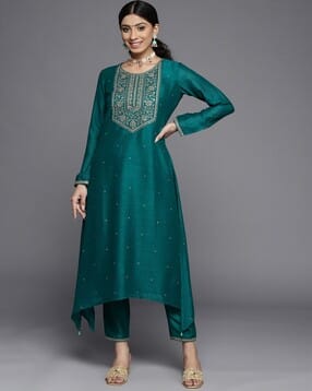 dishwa fashion Women Embroidered A-Line Kurta-picture-26
