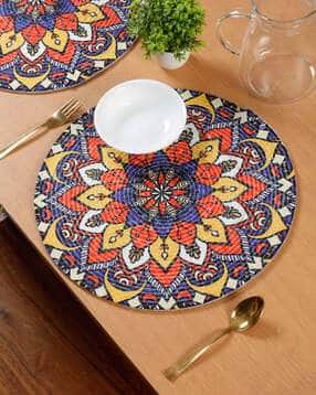 Set of 6 Floral Print Pure Cotton Table Placemats