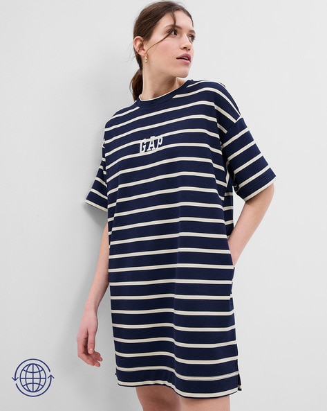 Vintage Striped T Shirt Dress