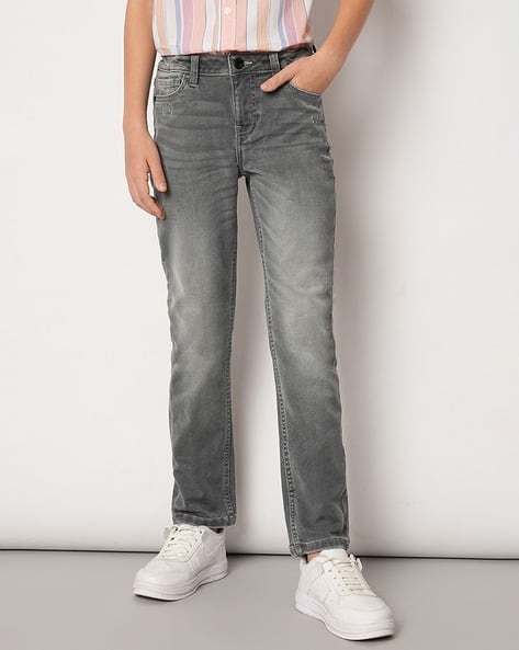 Boys Mid-Rise Straight Jeans