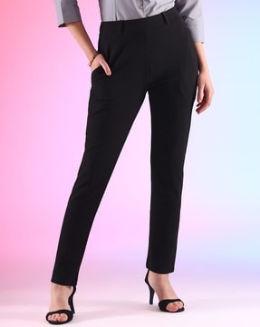Buy Black Trousers & Pants for Women by FITHUB Online