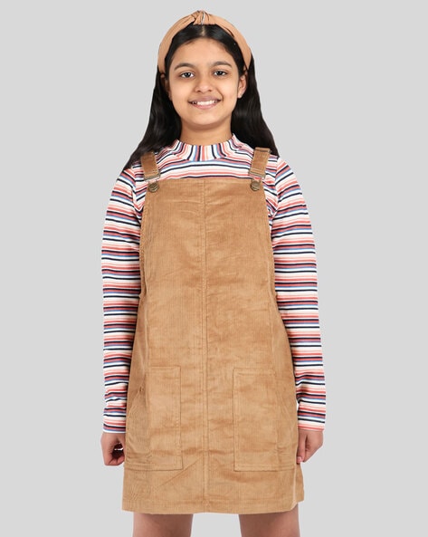 Girls cord outlet dungaree dress