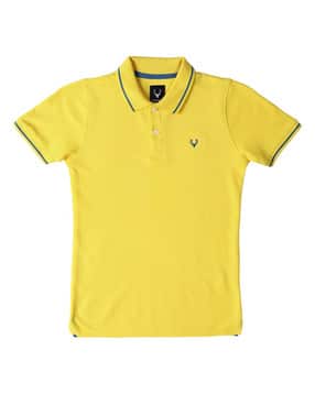 Boys Regular Fit Polo T-Shirt with Logo Embroidery