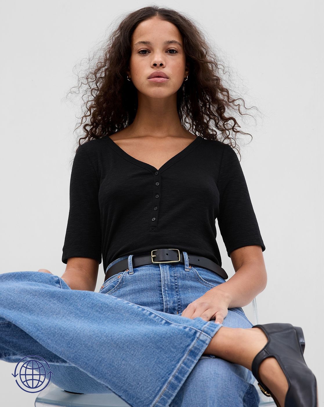 V-Neck Slim Fit Top