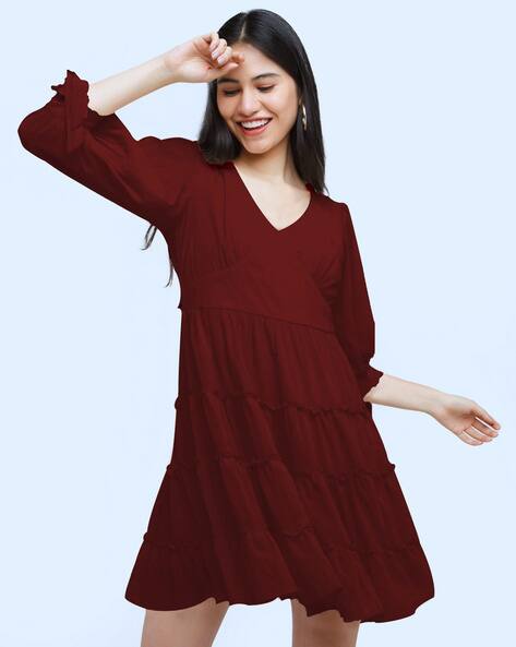 Zink London Tiered V-Neck Dress