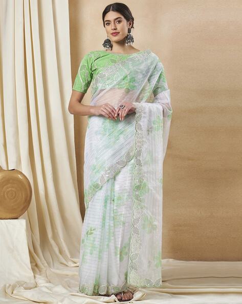 Buy Green Sarees for Women by Saree mall Online