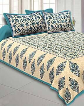 jaipur fabric 246 TC King Size Cotton Bedsheet with 2 Pillow Covers-picture-20