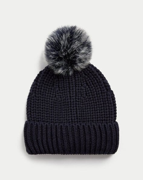 Women Knitted Pom-Pom Beanie
