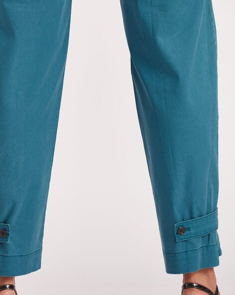 Woman Within Teal Cargo Pants Size 22 (Plus) - 70% off