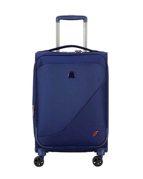 Buy DELSEY PARIS New Destination Poleyster Softcase Checked Trolley Luggage with Spinner Wheels TSA Lock Medium Navy Blue Color Men AJIO LUXE