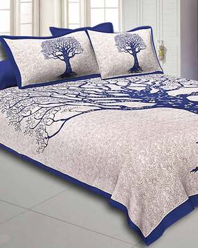 jaipur fabric 240TC Printed Double Bedsheet with Pillow Covers-picture-21