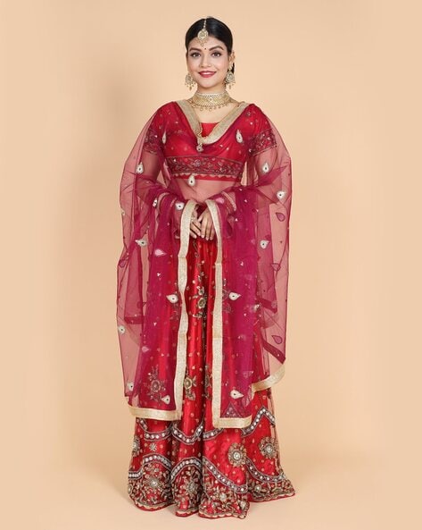 Women Embroidered Dupatta Price in India