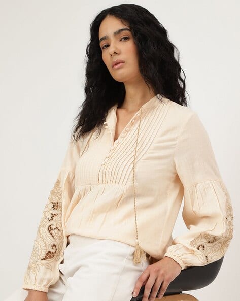 andmary Luca stitch tops beige ② andmary Luca stitch tops - メルカリ