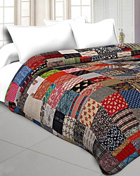 Buy Multicoloured Blankets Dohars Quilts for Home Kitchen by Jaipur Fabric Online Ajio