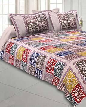 Block Print Bedsheet with 2 Pillow Cover-image-9
