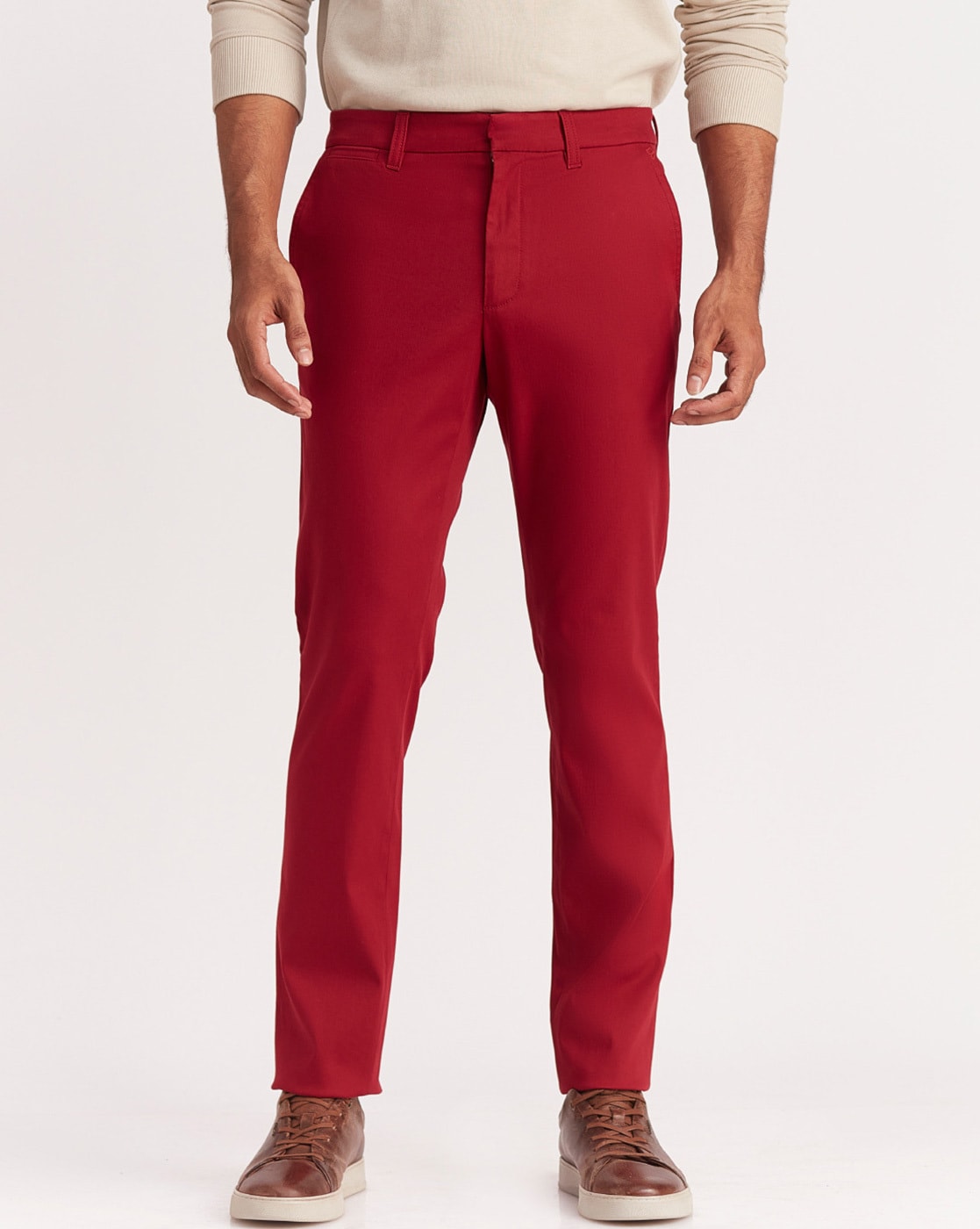 Men's Red Dress Pants | Concitor Mens Red Trousers