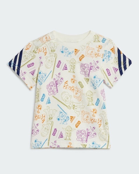 Buy Off White Tshirts for Infants by Adidas Kids Online Ajio