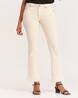 Women Cream Nylon Viscose Jegging