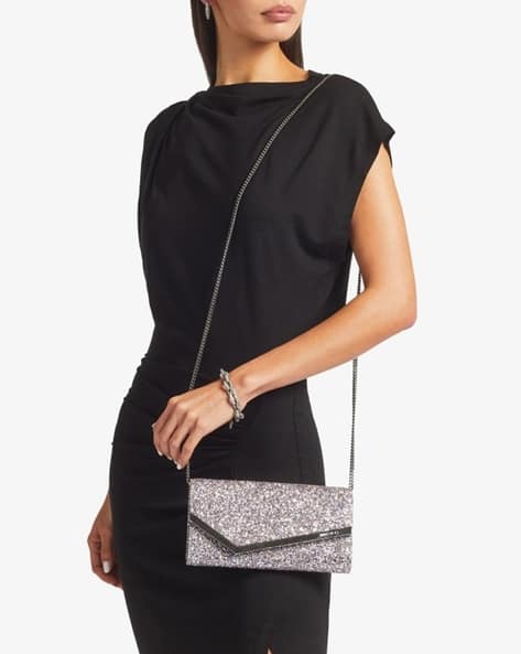 Emmie Glitter Fabric Clutch Bag