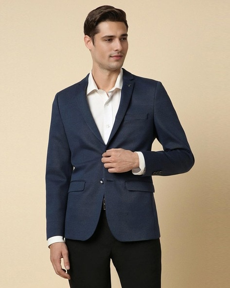 Men Patterned Extra Slim Fit Single-Breasted Blazer