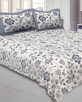 jaipur fabric 269 TC King Size Cotton Bedsheet with 2 Pillow Covers-picture-14