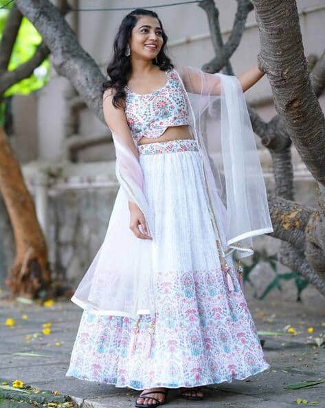 Women Embellished Embroidered Flared Lehenga Choli Set with Dupatta