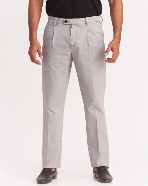 Buy Particle Formal Trousers Pants Pleated Regular Fit White for Men, Size  40 ATR38NWHT40 at Amazon.in