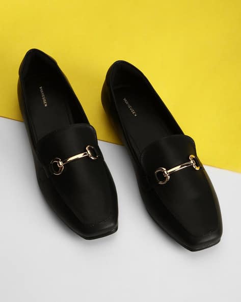 Women Slip-On Loafers with Metal Accent