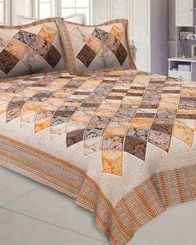 jaipur fabric 240 TC Floral Print Double Bedsheet with Pillow Covers-picture-28