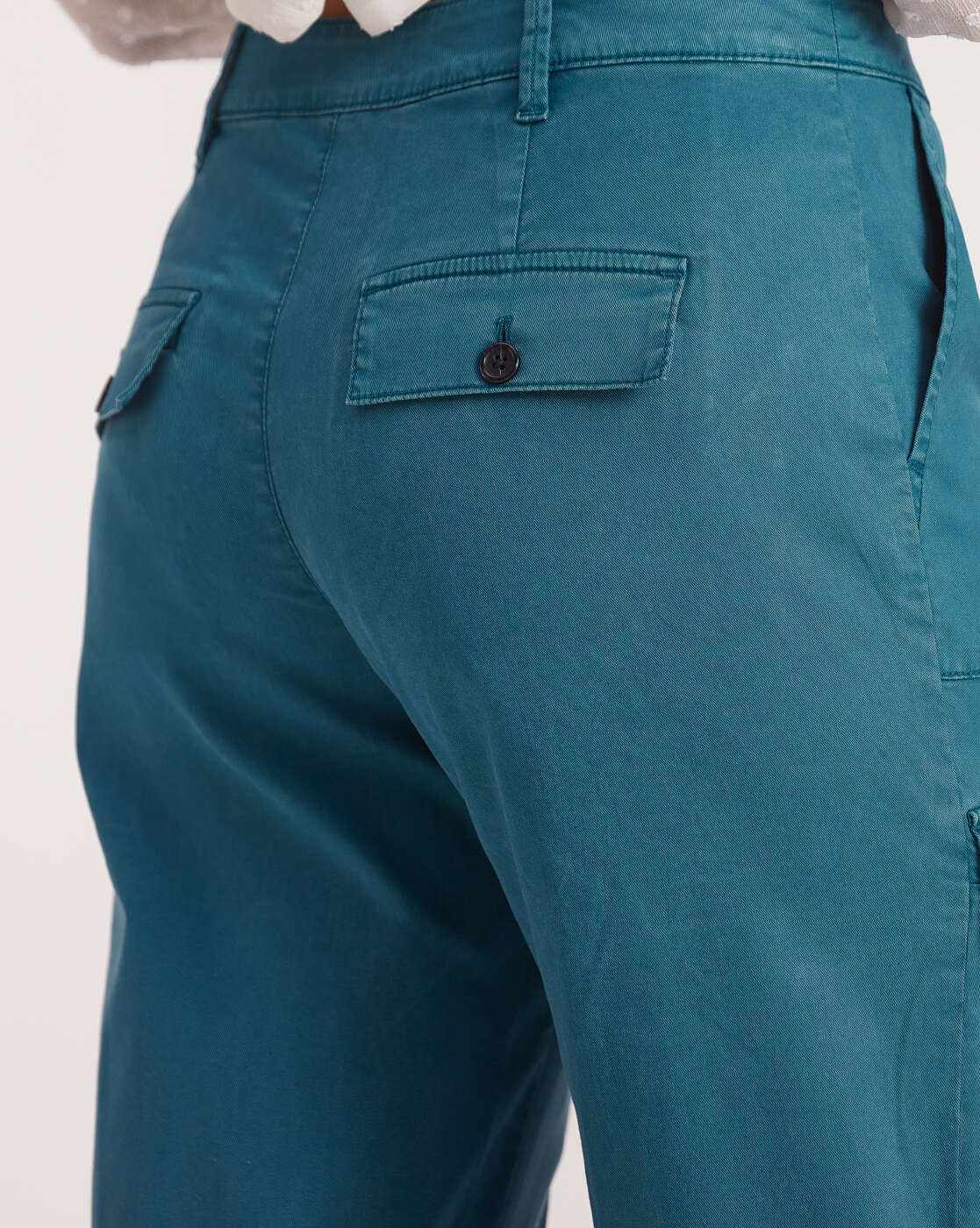 Woman Within Teal Cargo Pants Size 22 (Plus) - 70% off
