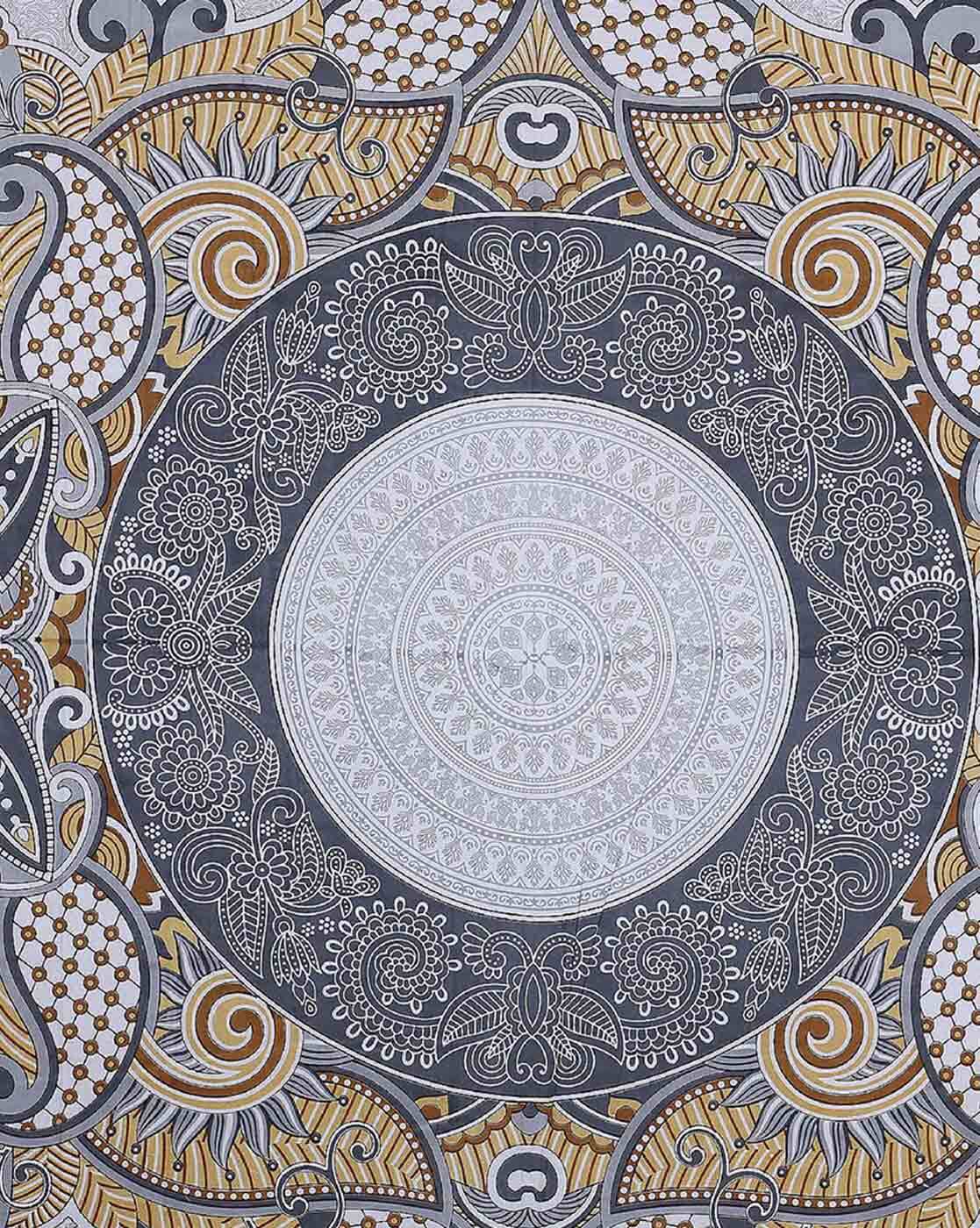 100% Cotton Fabric Double Grey Mandala Tapestry, Size: 84 X 90 Inch (  Approx ) at Rs 300/piece in Jaipur