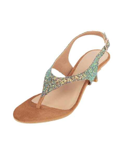 Metro Women Embellished Sling-Back Stilettos