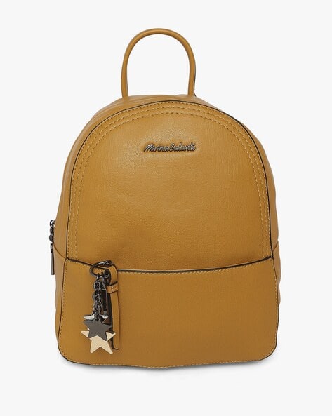 Buy Marina Galanti Women Backpack with Star Accent | Senape  display picture 3