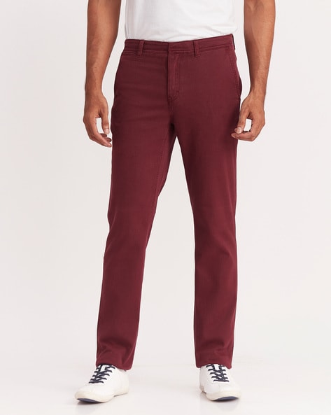 Buy Mens Casual Chinos Trousers Blue Maroon and Black Combo of 3 PV Cotton  for Best Price, Reviews, Free Shipping