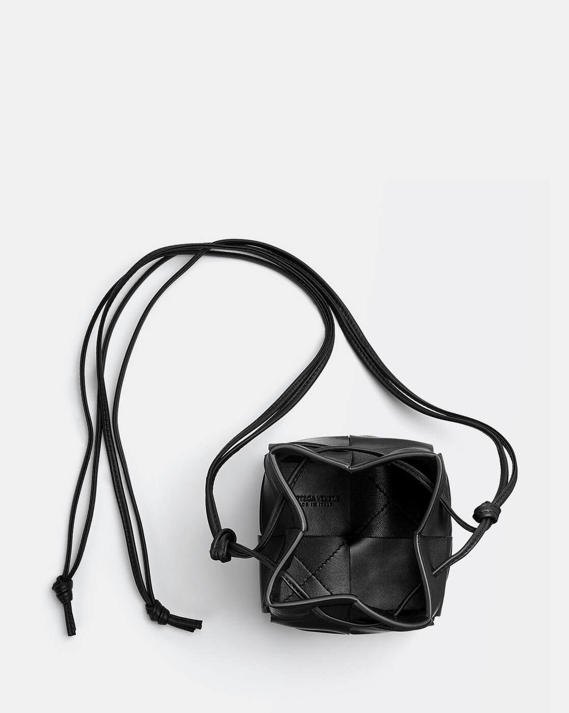 Buy BOTTEGA VENETA Mini Cassette Bucket Bag | Black-Gold Color 