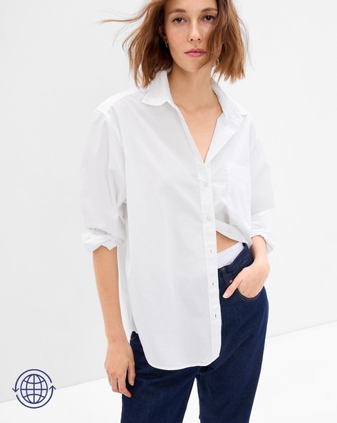 Gap white on sale shirt ladies