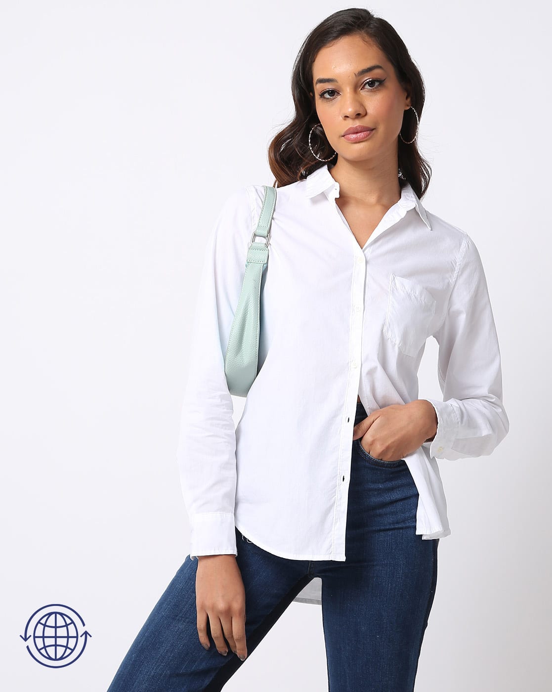 Cotton Shirt with Patch Pocket