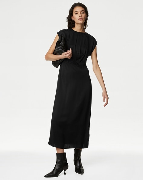 Marks and spencers black dresses hotsell