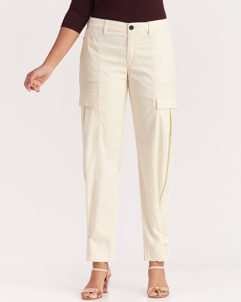 Buy Yellow Trousers & Pants for Women by BUYNEWTREND Online | Ajio.com