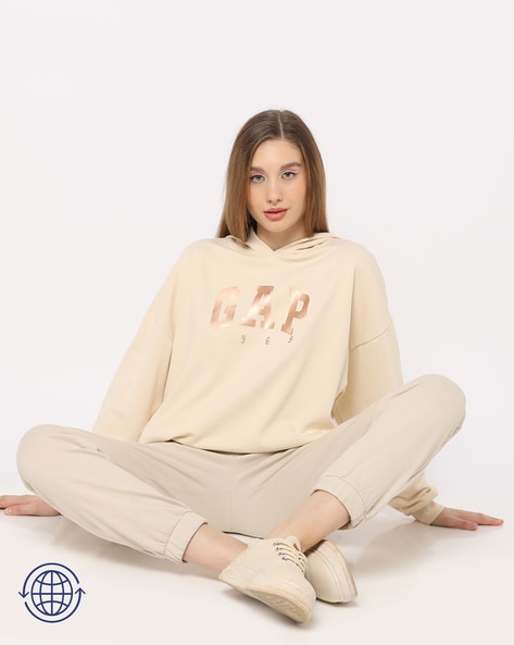 Women Logo Print Hoodie