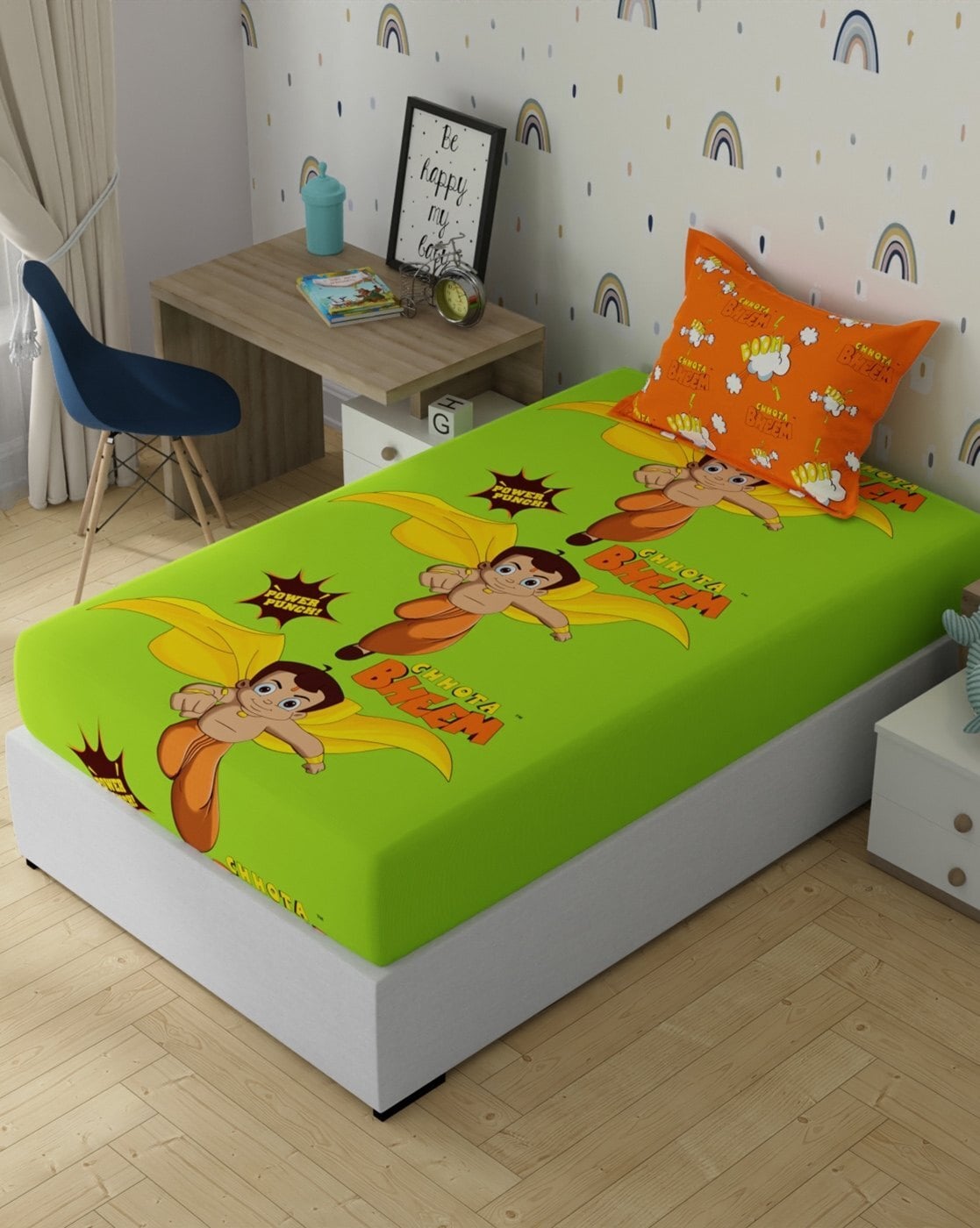 Chota bheem bedsheet best sale