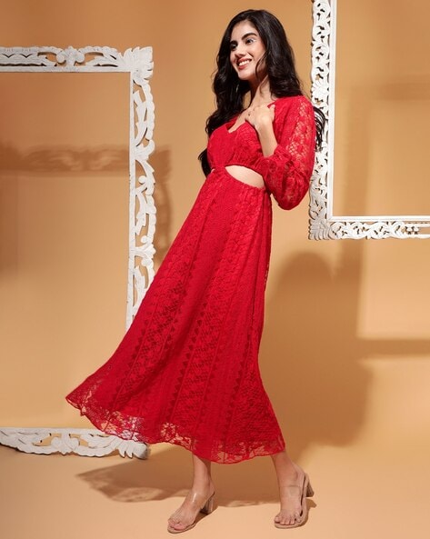 Buy Red Dresses for Women by Drape And Dazzle Online Ajio