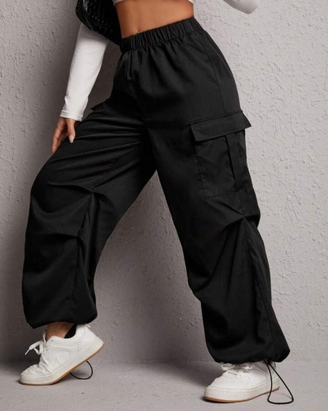 Women's Clothes Elastic Waist Clothing Summer New Straight Wide Leg Pants  High Waist Baggy Trousers Ladies Loose Korean Style – the best products in  the Joom Geek online store