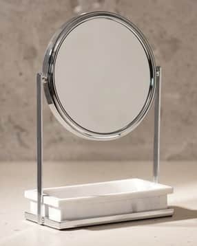 Double Sided Metal Vanity Mirror with Polyresin Base-image-47