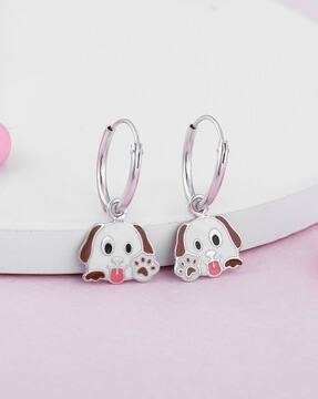Orecchini A Cerchio VONALA In Argento 925 – Ciondoli Maiale, Cane, Axolotl, Pinguino, Stella Marina, Ape, Rosa