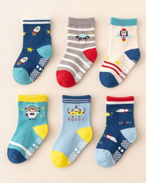 Buy Multicoloured Socks for Boys by KOLOR FUSION Online