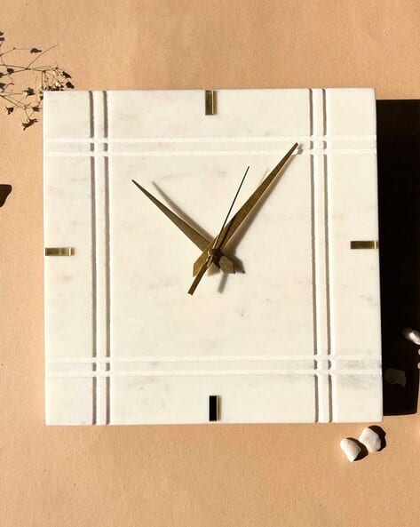 Homearte India Handmade Marble Square Wall Clock