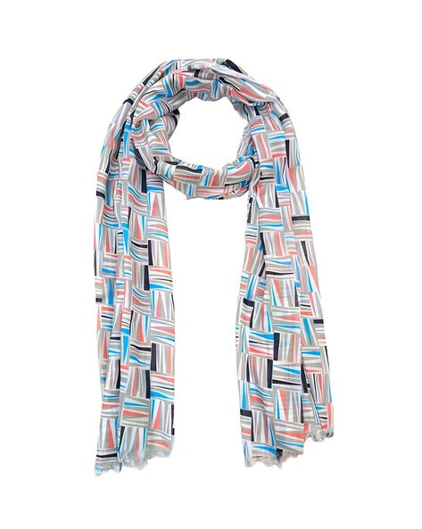Geometric Print Stole with Square Shape Price in India