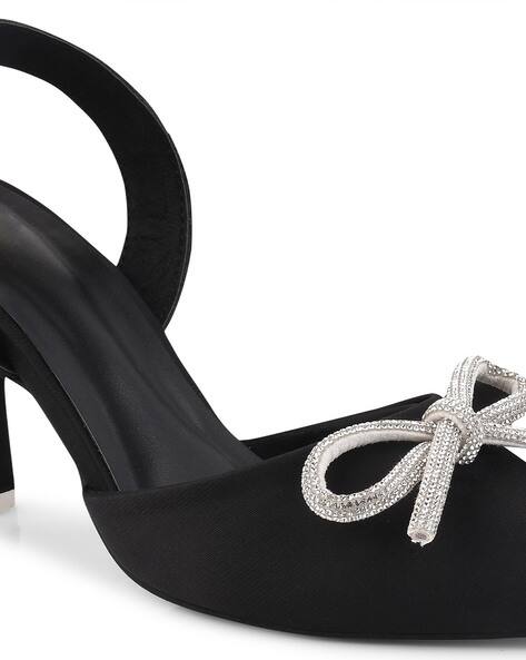 Heeled Round-Toe Slip-On Sandals