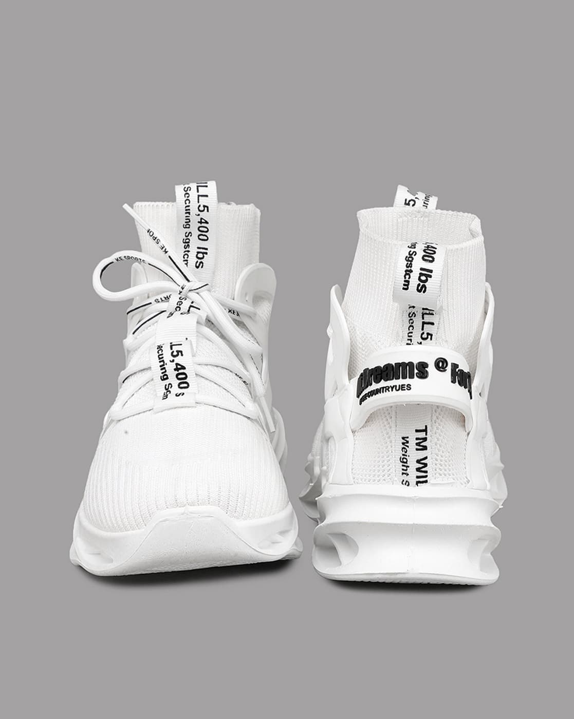 Nike Off White X Mr Smile Fashion Men High Top Shoes Black White